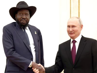 Президент Южного Судана Сальва Киир и Владимир Путин. Фото: kremlin.ru