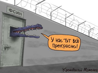 ФСИН и пытки в тюрьмах. Рис. С.Елкина: t.me/kremlin_mother_expert