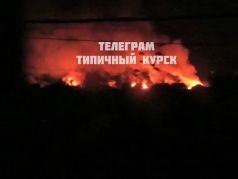 Удар по колонне российской военной техники, ночь с 8 на 9.08.24. Фото: t.me/kursk_tipich